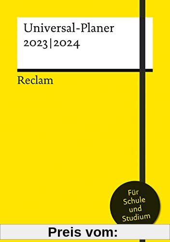 Reclams Universal-Planer 2023|2024: Hardcover A5 mit Fadenheftung, Lesebändchen und Verschlussgummi: Für Schule und Studium